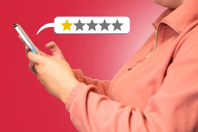 Person leaving a negative one-star review on a mobile device following a poor customer experience online. If you use this image under the Attribution Creative Commons, please link back to the image owner's website at www.zuko.io. Customer review software: five measurement mistakes to stop